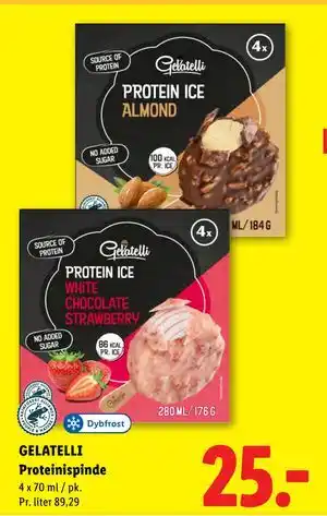 Lidl GELATELLI Proteinispinde tilbud