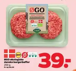 Netto ØGO økologiske danske burgerbøffer tilbud