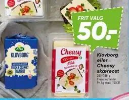Bilka Klovborg eller Cheasy skæreost tilbud
