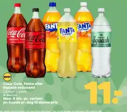 Netto Coca-Cola, Fanta eller Squash sodavand tilbud