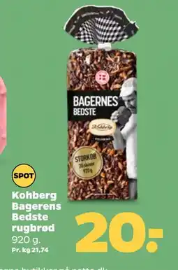 Netto Kohberg Bagerens Bedste rugbrød tilbud
