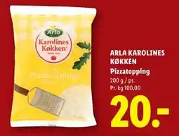 Lidl ARLA KAROLINES KØKKEN Pizzatopping tilbud