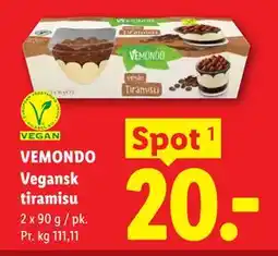 Lidl VEMONDO Vegansk tiramisu tilbud