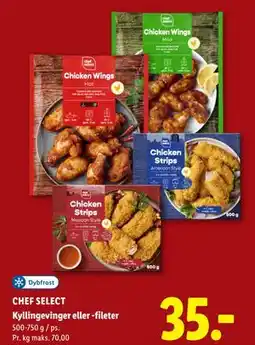 Lidl CHEF SELECT Kyllingevinger eller -fileter tilbud
