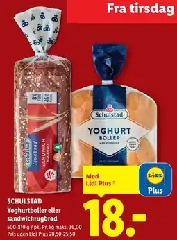 Lidl SCHULSTAD Yoghurtboller eller sandwichrugbrød, App-pris tilbud