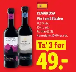 Lidl CIMAROSA Vin i små flasker tilbud