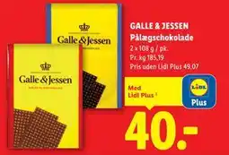 Lidl GALLE & JESSEN Pålægschokolade tilbud