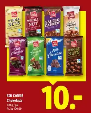 Lidl FIN CARRÉ Chokolade tilbud