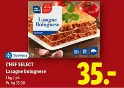 Lidl CHEF SELECT Lasagne bolognese tilbud