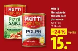 Lidl MUTTI Finthakkede tomater eller pizzasauce tilbud