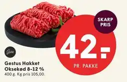 SPAR Gestus Hakket Oksekød 8-12 % tilbud