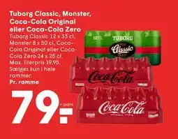 SPAR Tuborg Classic, Monster, Coca-Cola Original eller Coca-Cola Zero tilbud