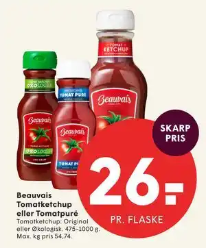 SPAR Beauvais Tomatketchup eller Tomatpuré tilbud