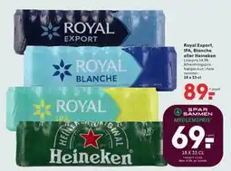 SPAR Royal Export, IPA, Blanche eller Heineken tilbud