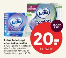SPAR Lotus Toiletpapir eller Køkkenruller tilbud