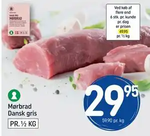 REMA 1000 Mørbrad Dansk gris tilbud