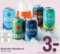 REMA 1000 Royal eller Heineken øl tilbud