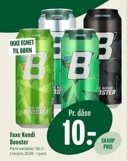 Min Købmand Faxe Kondi Booster tilbud