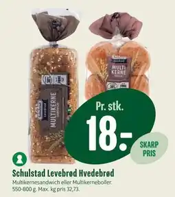 Min Købmand Schulstad Levebrød Hvedebrød tilbud