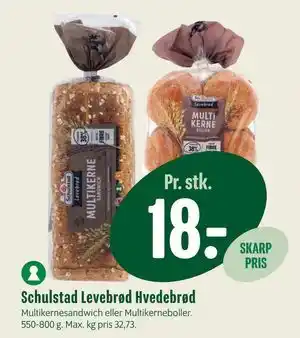 Min Købmand Schulstad Levebrød Hvedebrød tilbud