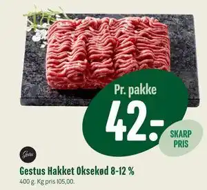 Min Købmand Gestus Hakket Oksekød 8-12 % tilbud
