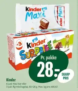 Min Købmand Kinder tilbud