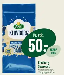 Min Købmand Klovborg Skæreost tilbud