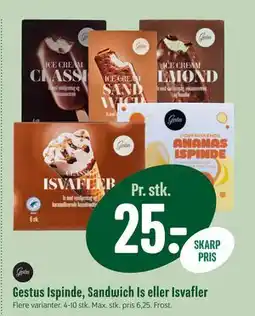 Min Købmand Gestus Ispinde, Sandwich Is eller Isvafler tilbud