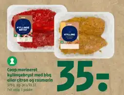 Coop 365 Coop marineret kyllingebryst med bbq eller citron og rosmarin tilbud