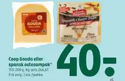 Coop 365 Coop Gouda eller spansk ostesampak tilbud
