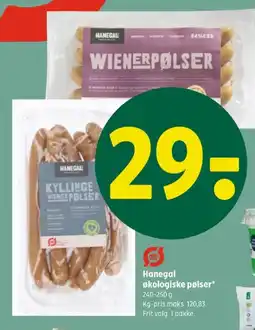 Coop 365 Hanegal økologiske pølser tilbud