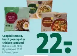 Coop 365 Coop biksemad, bami goreng eller chicken tandoori tilbud