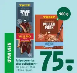 Coop 365 Tulip spareribs eller pulled pork tilbud