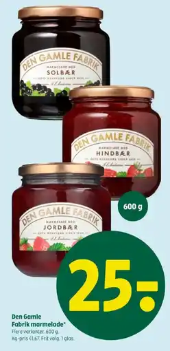 Coop 365 Den Gamle Fabrik marmelade tilbud