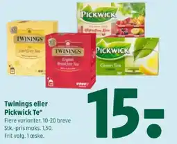 Coop 365 Twinings eller Pickwick Te tilbud