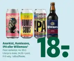 Coop 365 Anarkist, Humlesovs, !PA eller Willemoes tilbud
