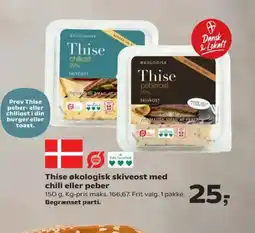 Kvickly Thise økologisk skiveost med chili eller peber tilbud