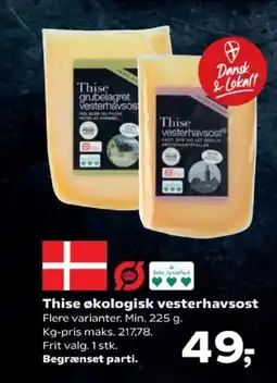 Kvickly Thise økologisk vesterhavsost tilbud