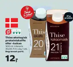 Kvickly Thise økologisk proteiniskaffe eller -kakao tilbud