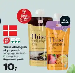 Kvickly Thise økologisk skyr pouch tilbud