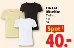 Lidl ESMARA Ribstrikket T-shirt tilbud