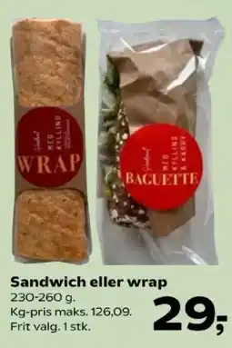 Kvickly Sandwich eller wrap tilbud
