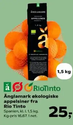 Kvickly Änglamark økologiske appelsiner fra Rio Tinto tilbud