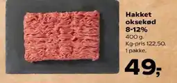 Kvickly Hakket oksekød 8-12% tilbud