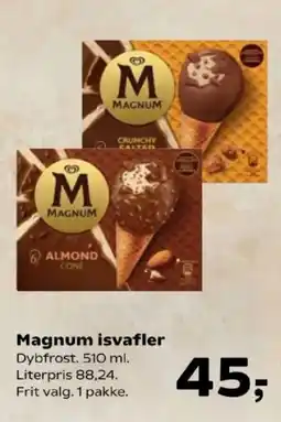 Kvickly Magnum isvafler tilbud