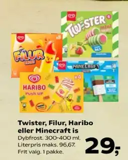 Kvickly Twister, Filur, Haribo eller Minecraft is tilbud