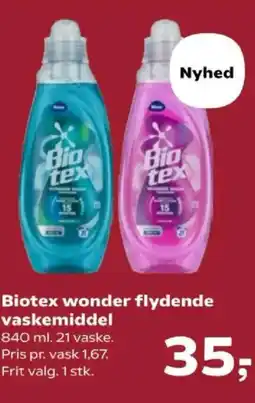 Kvickly Biotex wonder flydende vaskemiddel tilbud