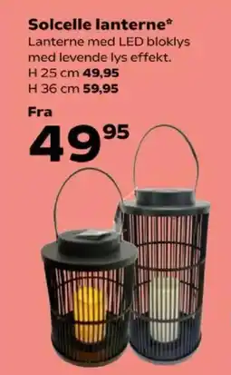 Kvickly Solcelle lanterne tilbud