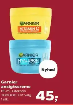 Kvickly Garnier ansigtscreme tilbud