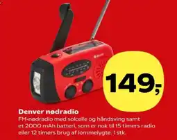 Kvickly Denver nødradio tilbud